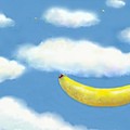 Falling Bananas thru Clouds